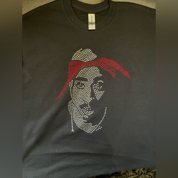 Tupac rhinestone shirt - Picture 3 of 3